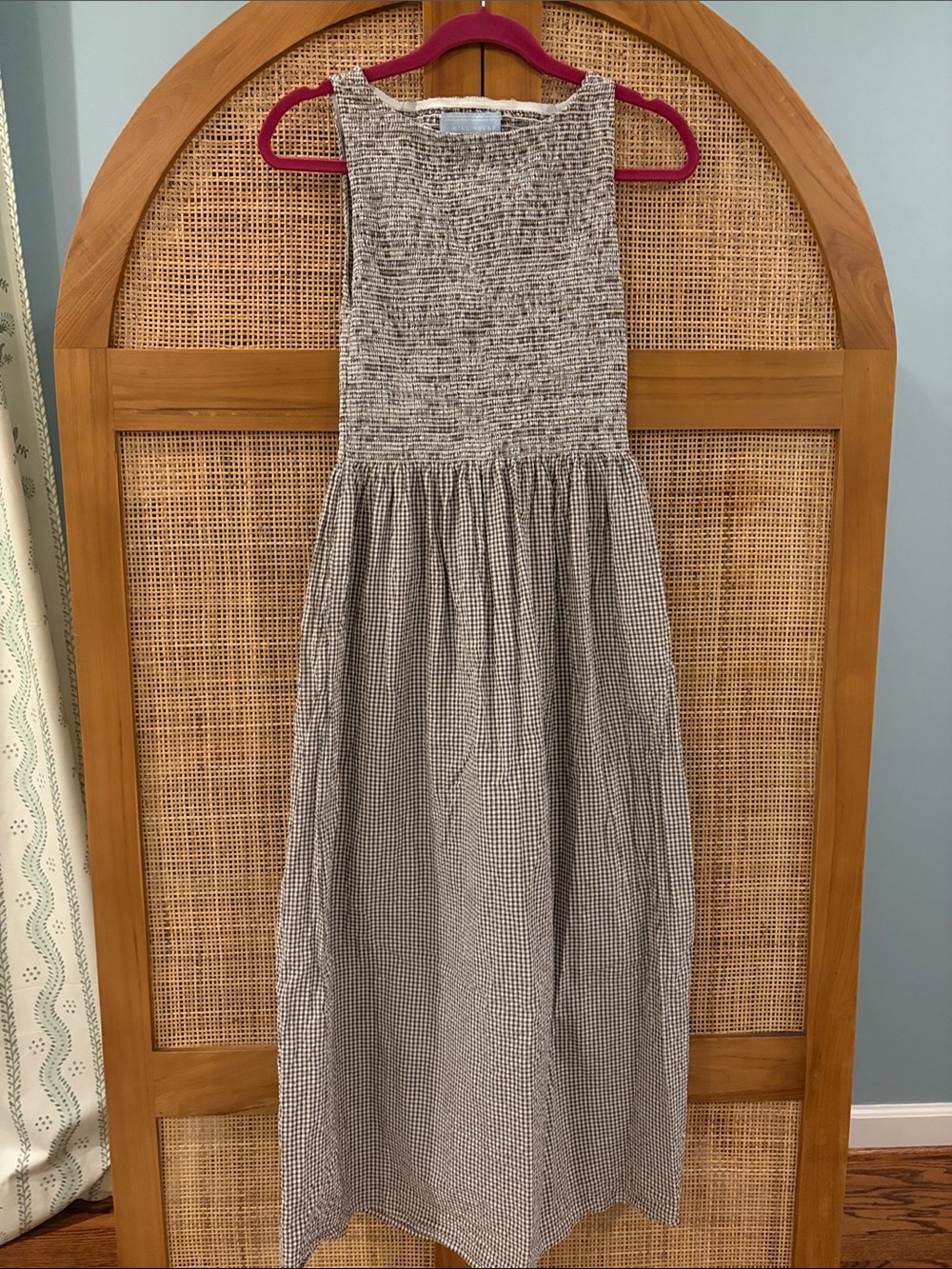 Hill House Cosima Chocolate Gingham Dress
